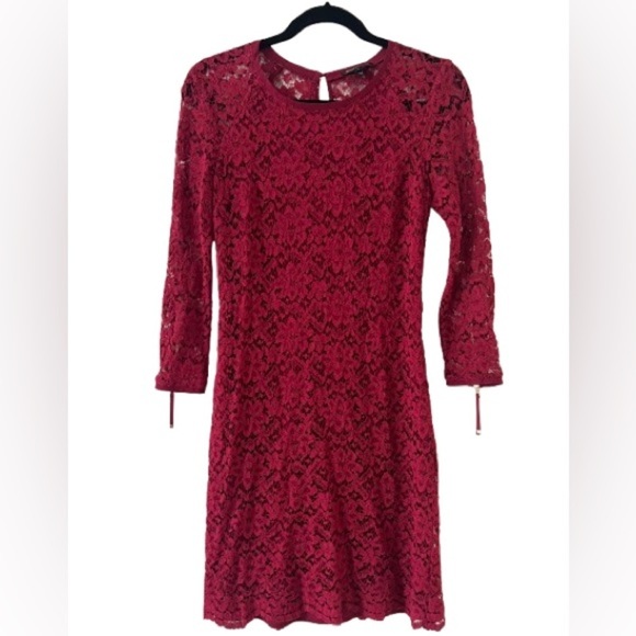 Juicy Couture Maroon Lace Cocktail DressSize 4